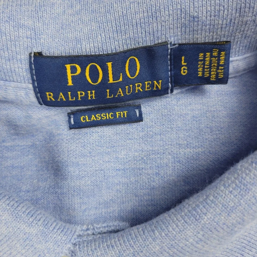 Polo Ralph Lauren Polo Shirt Men's Large Blue Short Sleeve Cotton Classic Casual